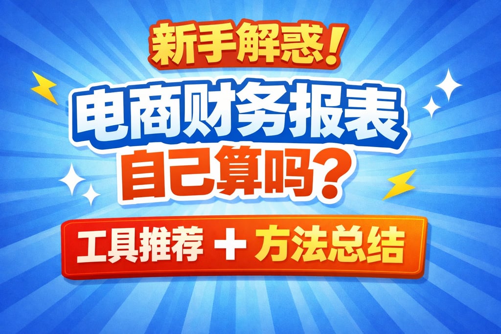 新手解惑！电商财务报表自己算吗，工具推荐 + 方法总结